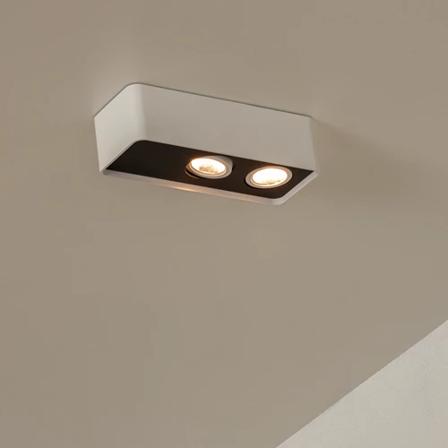 Lucide ANGULAR - Ceiling spotlight - LED Dim. - 2x5W 2700K - White | Premium - atmosphere 1